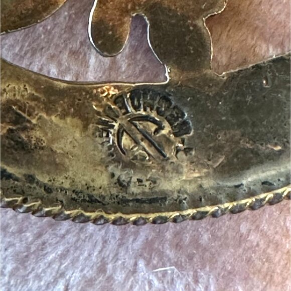 Vintage Taxco Mexico Sterling Silver Brooch/Pendant With Ornate Cutout Design - Picture 5 of 15